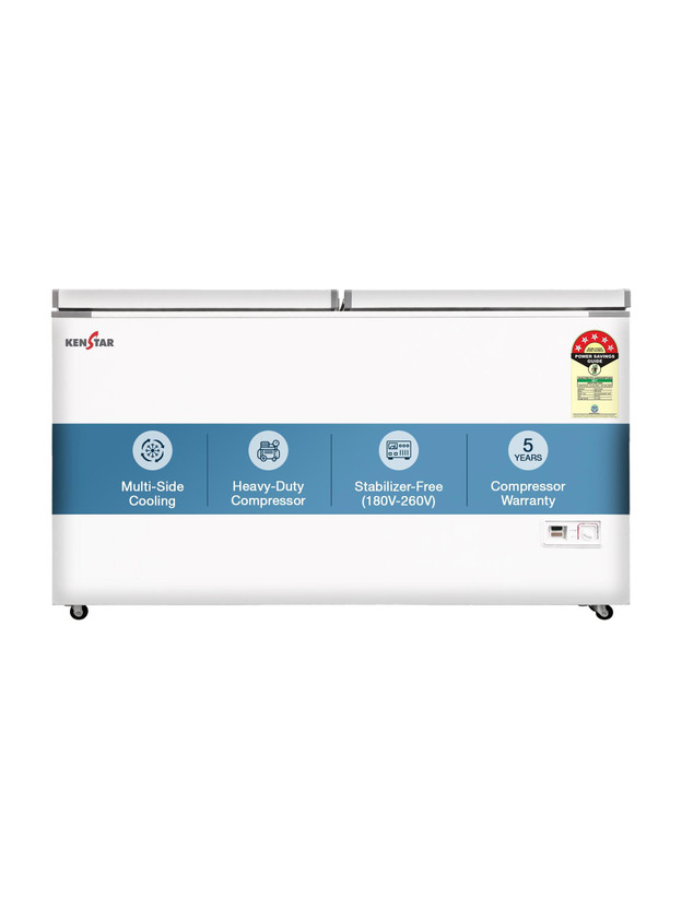 Kenstar 513.0 L Double Door Standard Deep Freezer(White, 500VCF5DDKS26W, 5 Star)