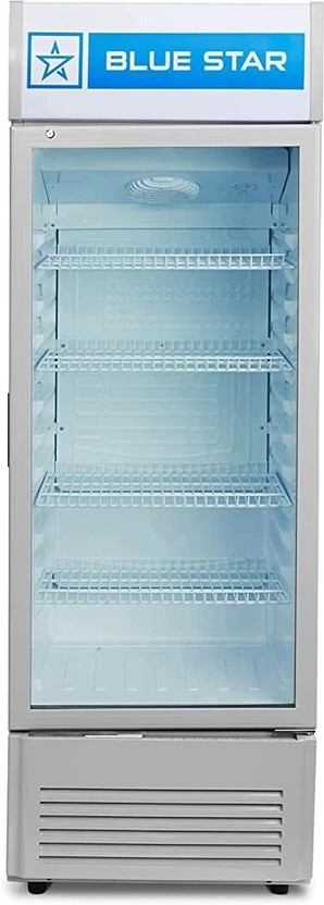 Blue Star 300 L Single Door Upright Freezer(White, VC 325 L VISI COOLER WHITE 300L)