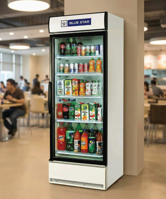 Blue Star 358 L Single Door Upright Freezer(White, Visi Cooler, SC-375F)