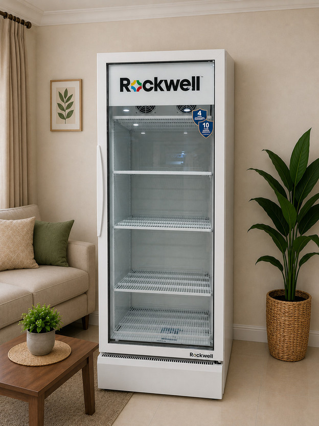 Rockwell 400 L Single Door Upright Freezer(White, RVC400)