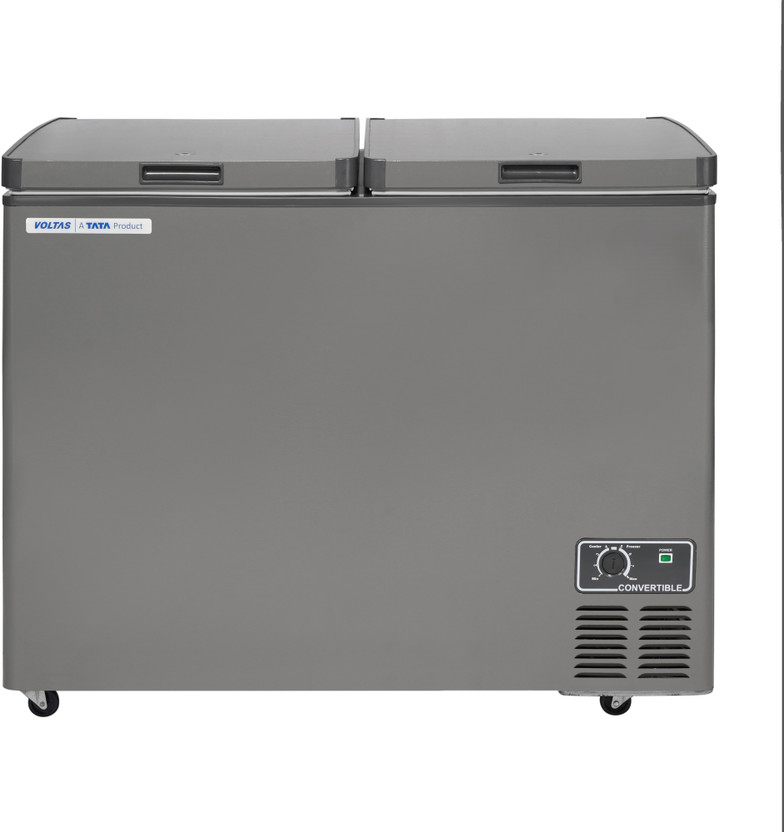 Voltas 303 L Double Door Standard Deep Freezer(Grey, CVF321DA5-W1-GW, 4 Star)