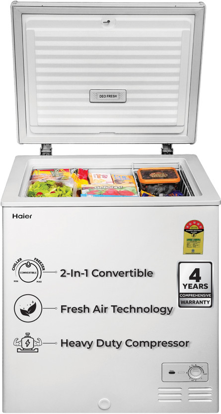 Haier 146 L Single Door Standard Deep Freezer(White, HFC-175SM5, 5 Star)