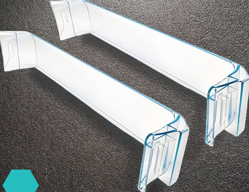 Crossflip Pack of 2 Bottle Shelf Rack for LG Single Door Part no. MAN370879 Fridge Door Shelf
