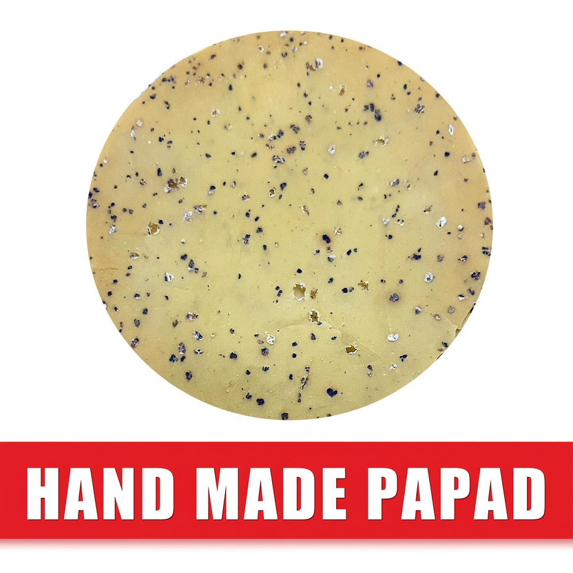 Yuvraj Food Product Moong Special ( kali mirch , khar , Sajji ) Pure Bikaneri Hand made papad 9 'INCH (950 GM ) Masala Papad(950 g)