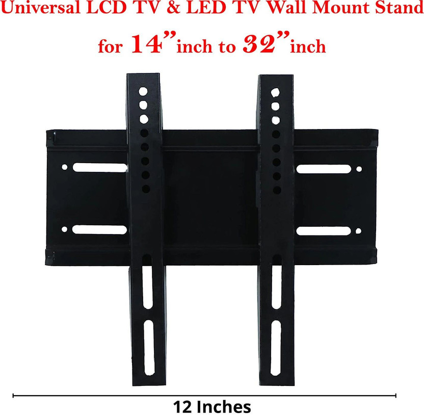 TFG Universal Heavy Duty LEDLCD Tv Wall Mount Bracket for (14–32 inch) Black TV Stand Base(Furniture Accessories, Iron)