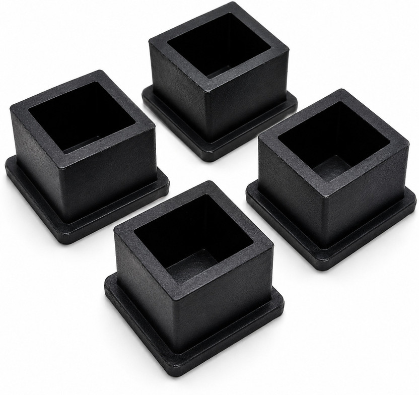 Lumora Square Rubber Bush,1 Inch (25 mm) Foot Rest/ Table Legs(Furniture Accessories, Rubber)