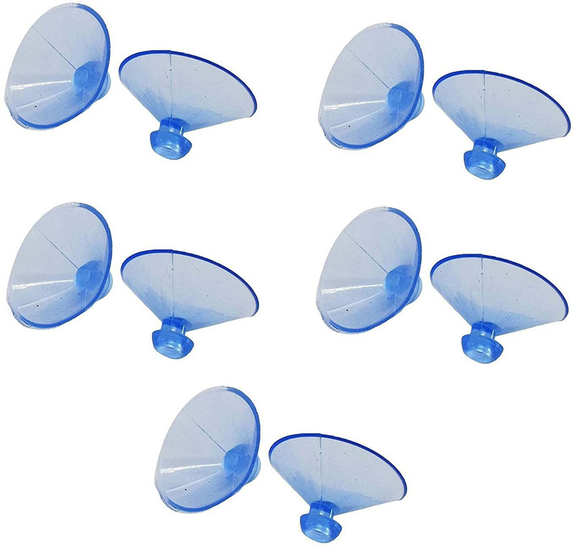 VicTac Rubber Glass shelf Vacuum Button , Suction cup glass fixture Transparent Rack Side Fitting(Furniture Accessories, PVC)