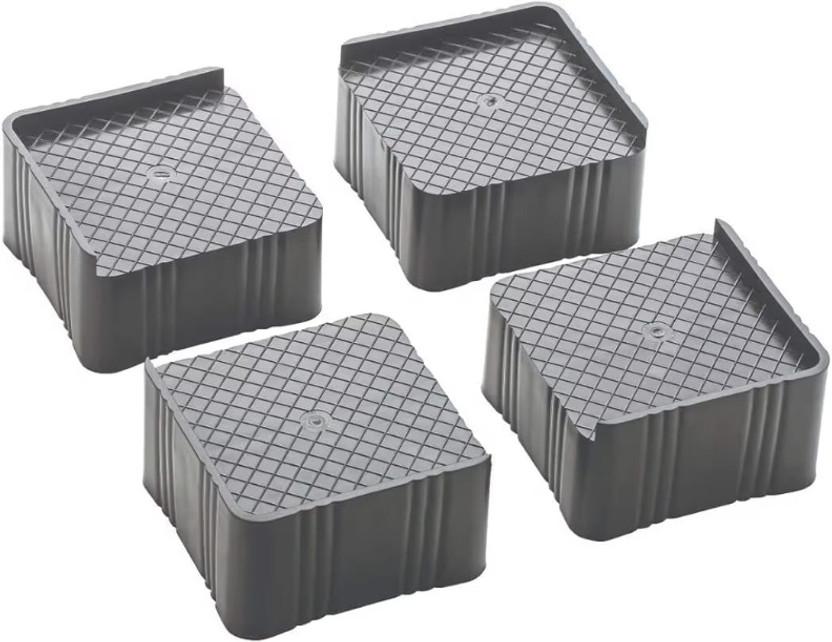 BALAJIENTERPRSE BALAJIENTERPRSE Furniture Support Pads Heavy Duty Square Risers Set of 4 Anti-Slip Grey Foot Rest(Furniture Accessories, Rubber) - Flipkart Deal