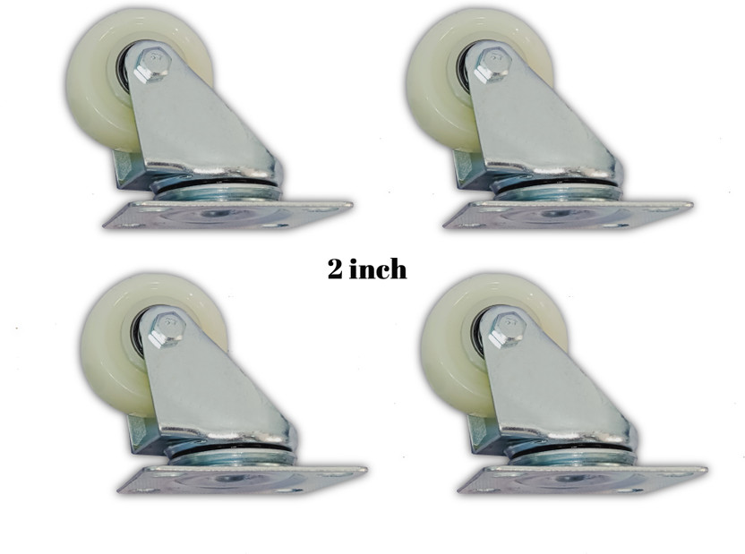Nisma Engineering Nylon PP 2inch Castor wheels (2 Swivel & 2 Break) Swivel Furniture Caster(Pack of4)