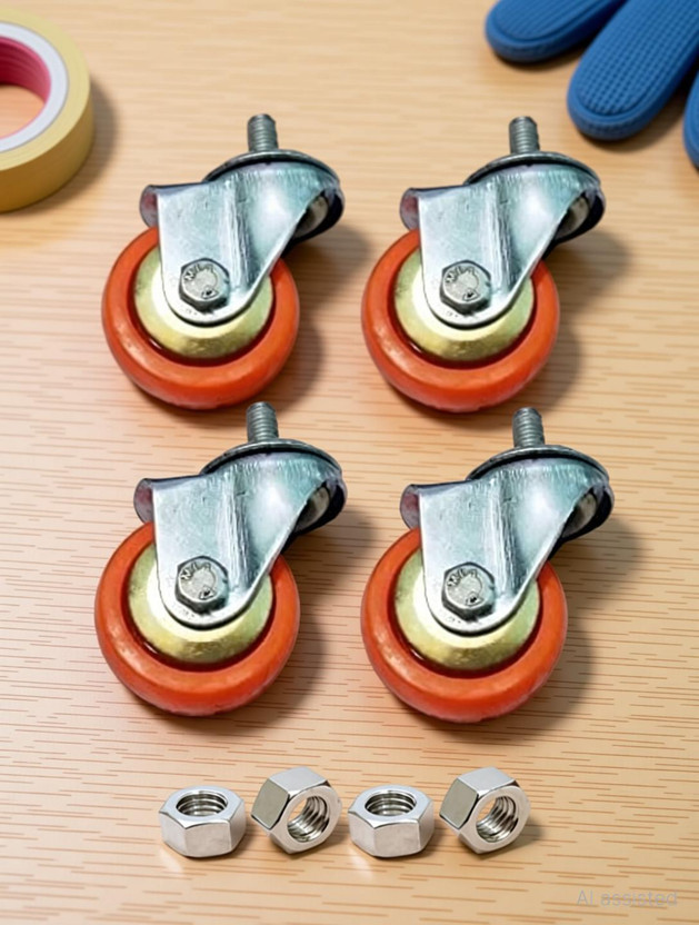 NEOSTAR Heavy Duty 360-Degree Rotatable Wheels for Chair, Trolley, Furniture etc, Multipurpose Use/Load capacity-150 kg/ (Set of 4) Swivel Furniture Caster(Pack of4)