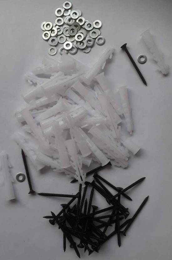 castersman Unique 50mm Assorted Set of Wall Gitti ,Screw, Washers Set of 50,Total 150 pcs