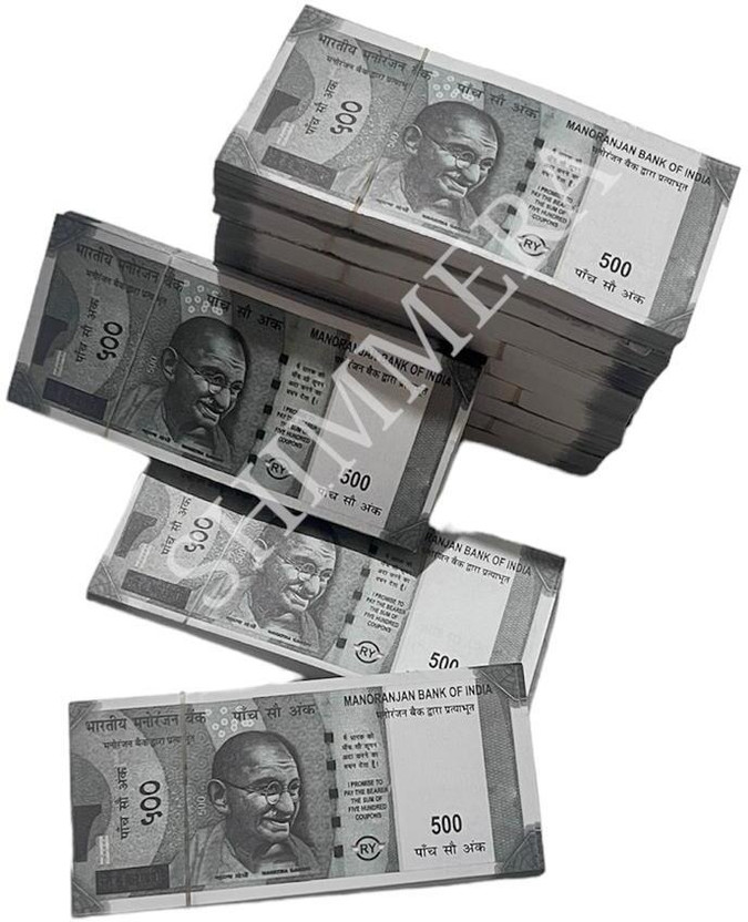 SHIMMERA Dummy Money Fake Currency Notes Dummy Rupee Bundle Money For Kids To Play Nakli Note Learning And Education Money For Kids (Total 500 Notes) Gag Toy(Green)