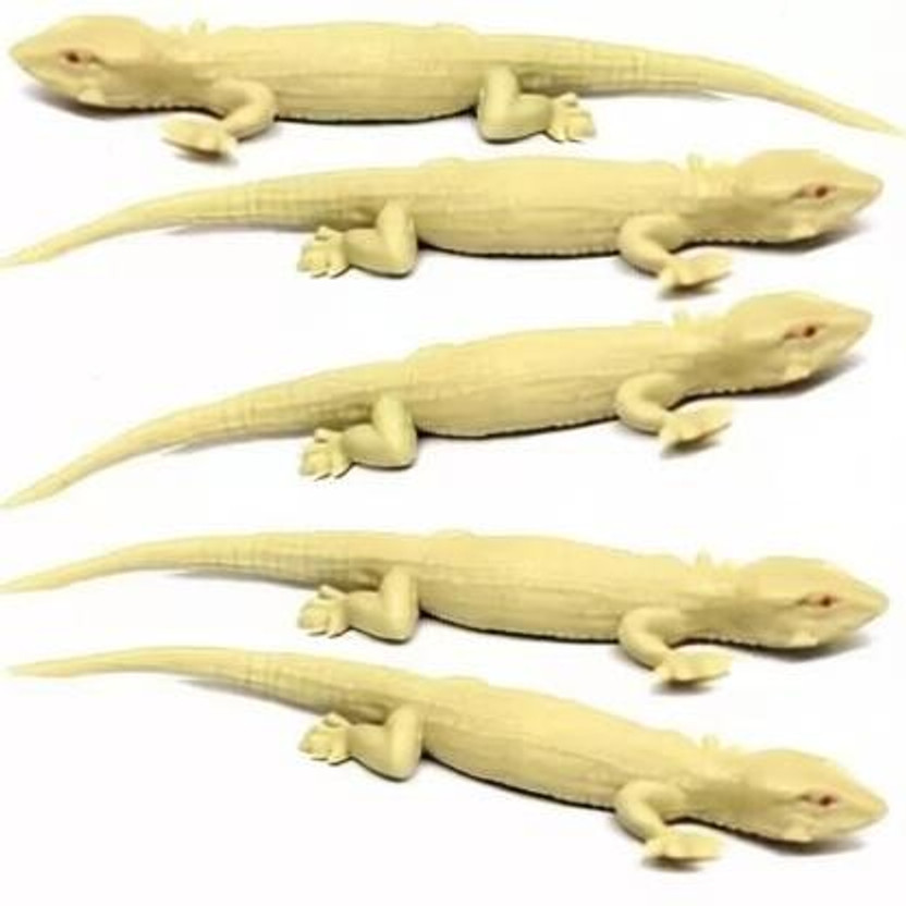White Devil Set of 5 Fake Lizard House Gecko Rubber Practical Jokes Prank Toys lizard Gag Toy