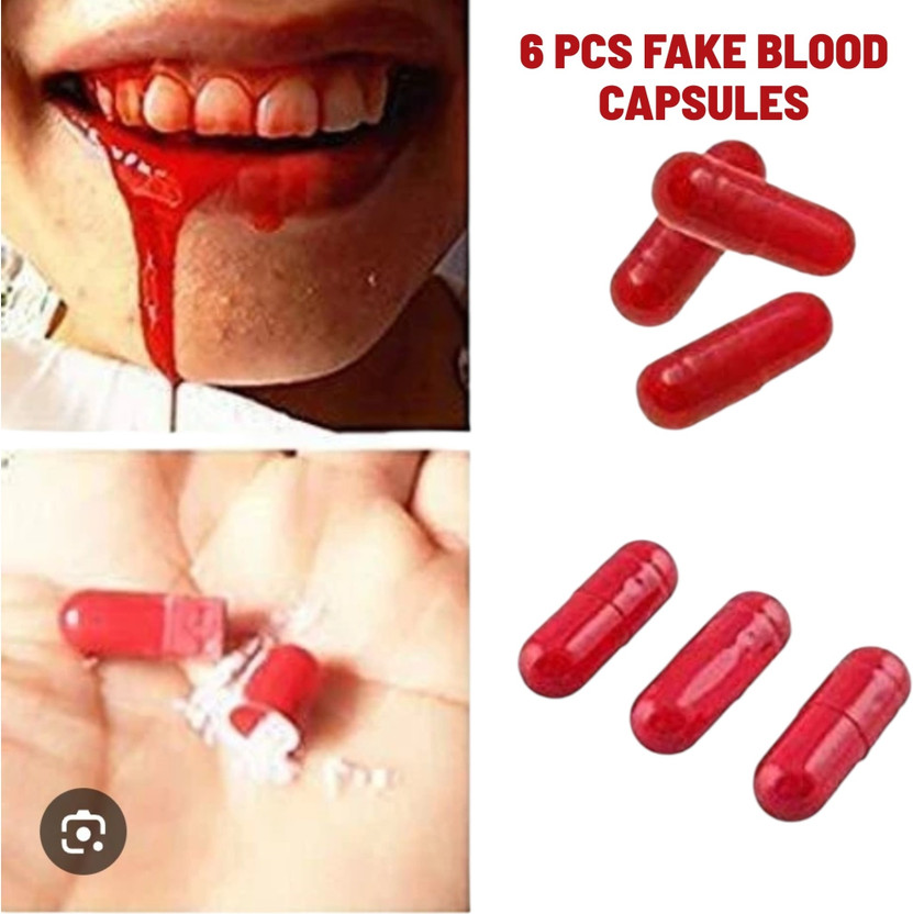 taka saki Special Effects fake blood capsules for cosplay mock blood capsules Vampire costume props Gag Toy(Red)