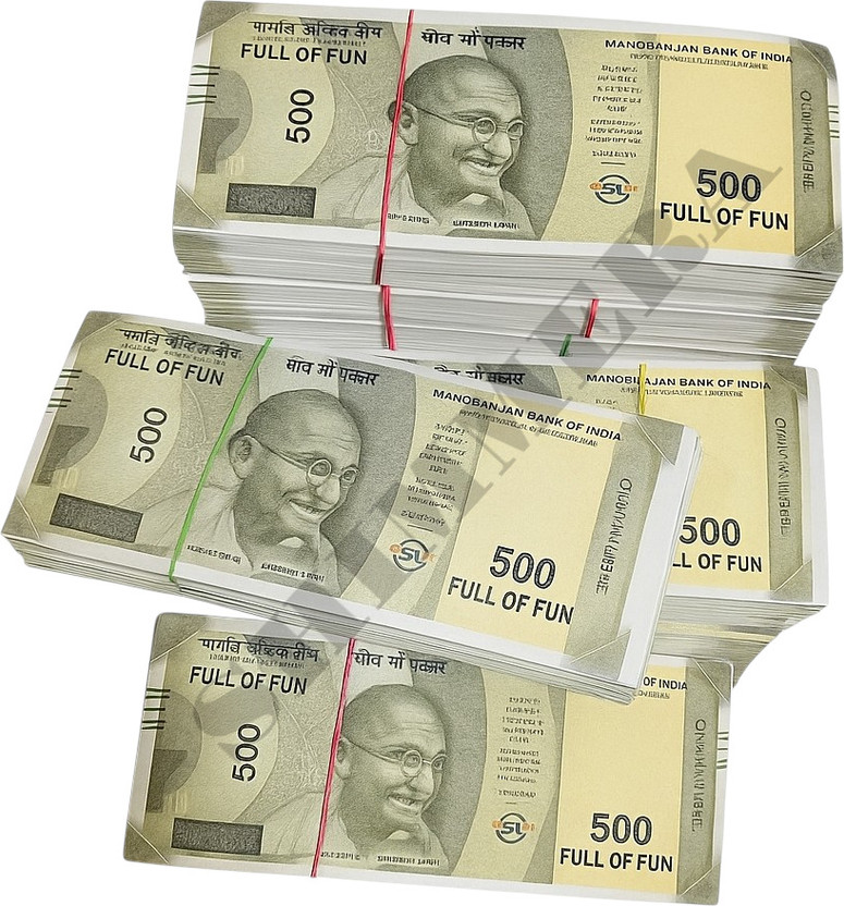 SHIMMERA Fake Note 500 Rupee Fake Currency Bundle – "Dummy Currency" Play Notes (Pack of 500 Notes) for Kids & Events Fidget Toy Gag Toy(Green)