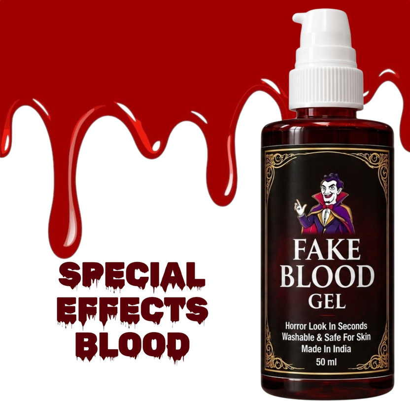taka saki Dark red prank blood faked blood washable horror bloody gel Halloween blood Gag Toy(Red)