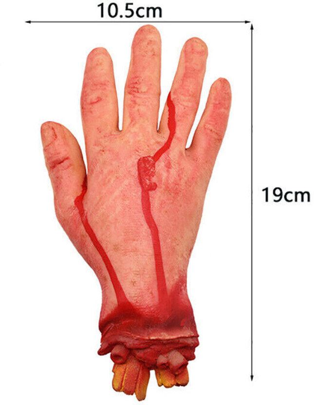 AMACO Halloween bloody 3D fake cut hand for Halloween decorations items Halloween Gag Toy