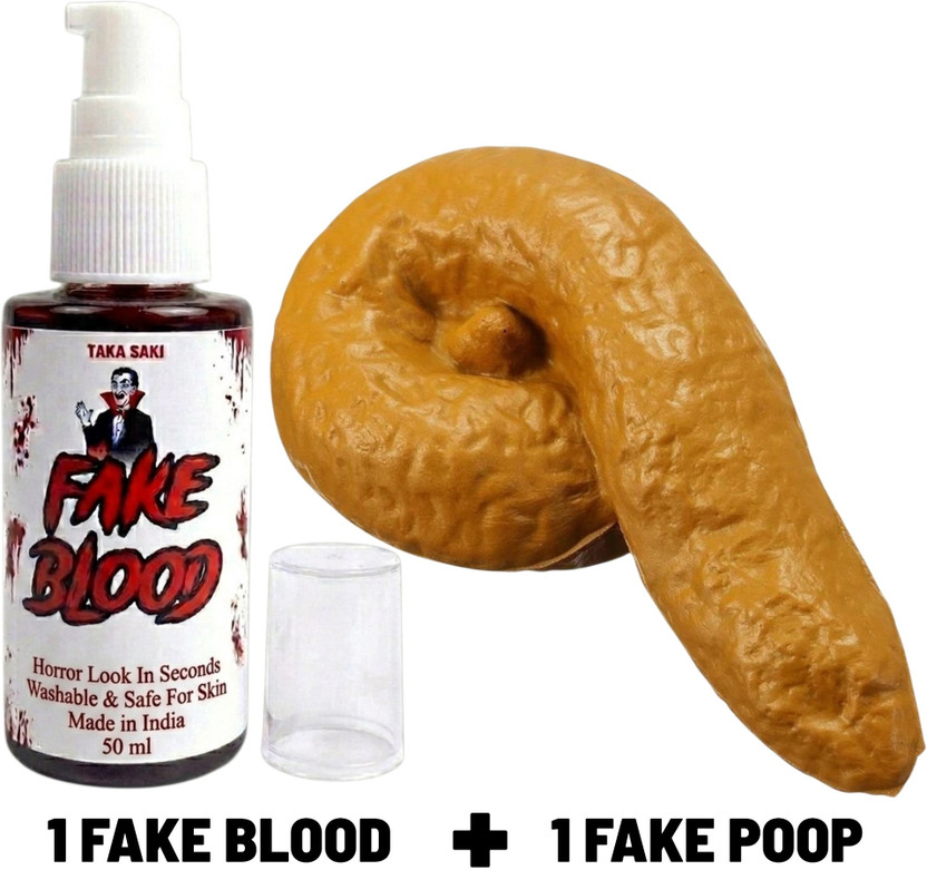 taka saki Prank items Fake poop & fake blood fun toys Gag toys Gag Toy(Red)