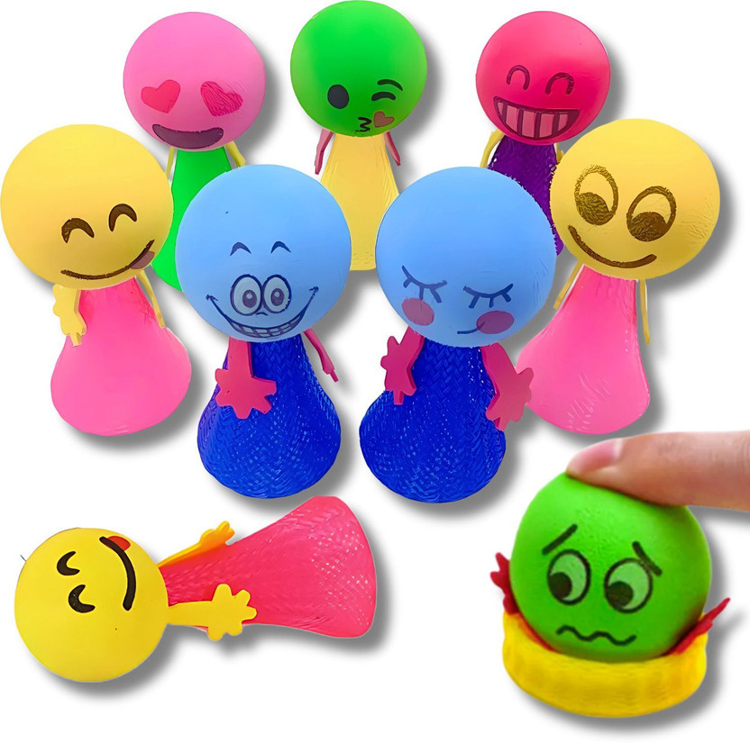 IncyWincy Jumping Elf Toy for Kids (Pack of 12)– Birthday Gift Bag Fillers (9cm x 4cm) Smiley Jump Gag Toy(Multicolor)
