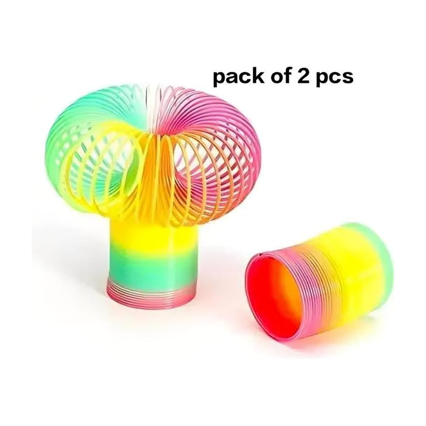 Citrine Slinky Classic Toy Gag Spring Rainbow Multi Colour Magic Toy Spring Magic Spring For Kids Boys Girls Gag Toy(Multicolor)