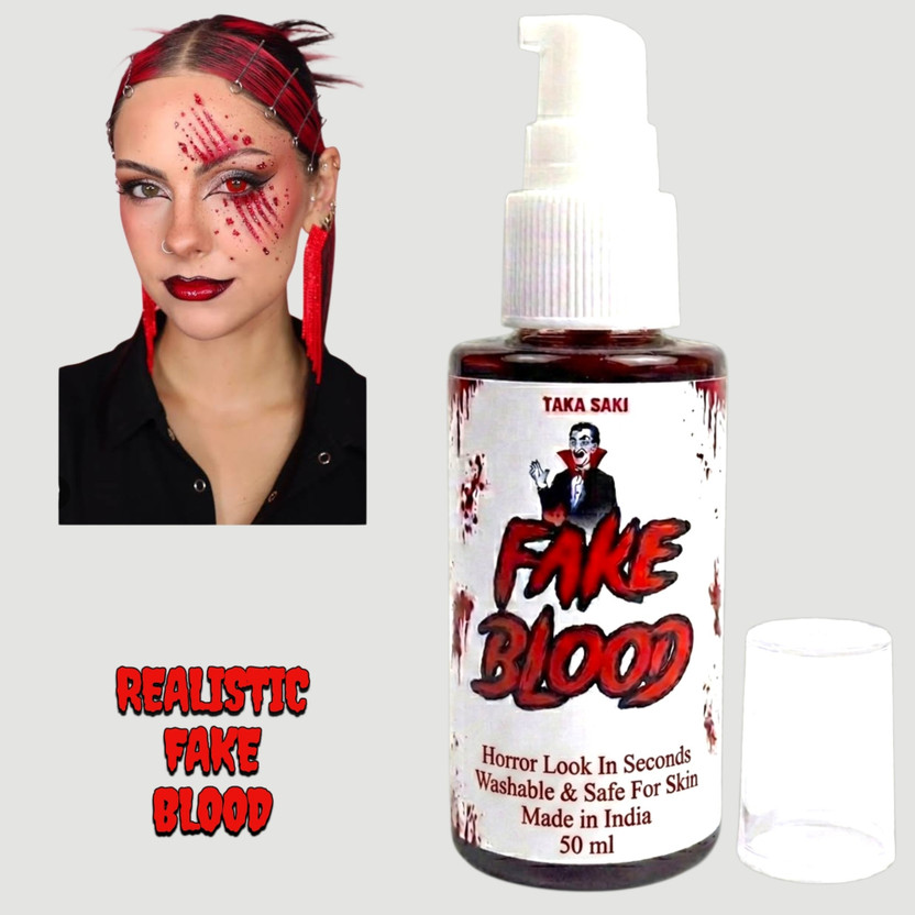 taka saki Realistic Fake blood for halloween party and horror makeup Duplicate blood Gag Toy(Red)
