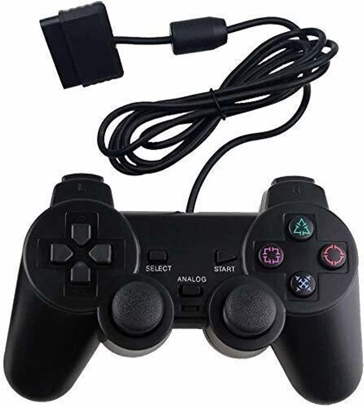 Tech Aura Ps-2 Wired Dualshock Remote Controller For Playstation-2 Generic USB  Gamepad(Black, For PS2)