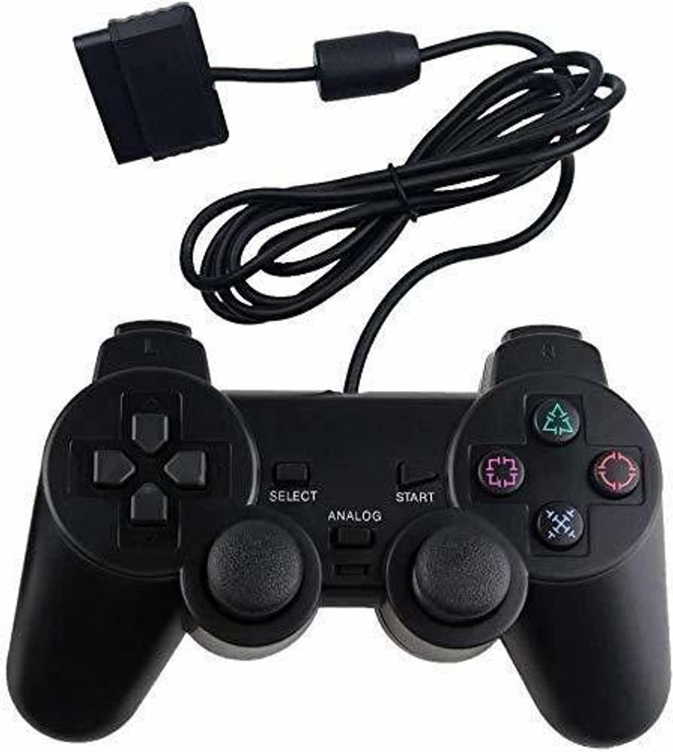 Tech Aura Ps-2 Wired Dualshock Remote Controller For Playstation-2 Generic (Black) USB  Gamepad(Black, For PS2)