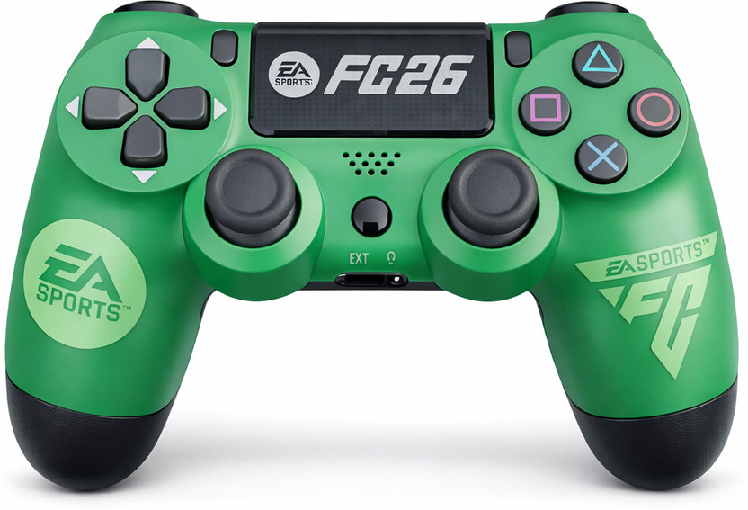 HG WORLD PS4 Controller DualShock 4 Wireless Playstation Gaming Remote, FC26 Edition Bluetooth  Gamepad(Green, For PS4, PC, Windows 10)