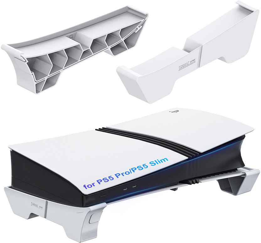 SUPVOX Horizontal Stand for PS5 Pro and PS5 Slim Console Base Mount Support  Gaming Accessory Kit(White, For PS5)