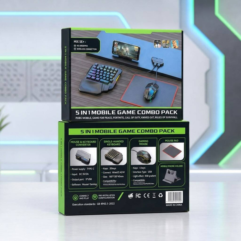 TECHNOLOGIA TECHNOLOGIA MIX SE+ 5 in 1 Mobile Game  Gaming Accessory Kit(Black, For Android) - Flipkart Deal