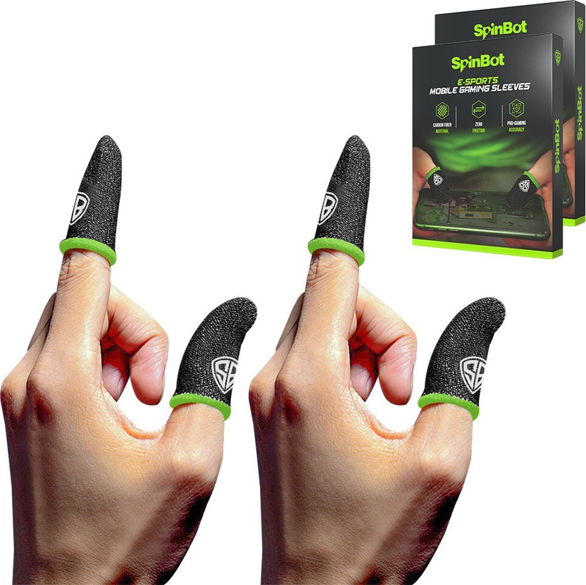 SpinBot Gaming Sleeves (4 Piece)  Gaming Accessory Kit(Black, For Android, iOS)