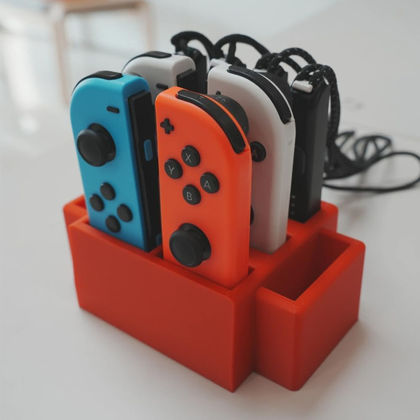 Action Pro 3D Printed Joy-Con Storage Organizer For Nintendo Switch & Nintendo Switch 2  Gaming Accessory Kit(Red, For Nintendo Switch)