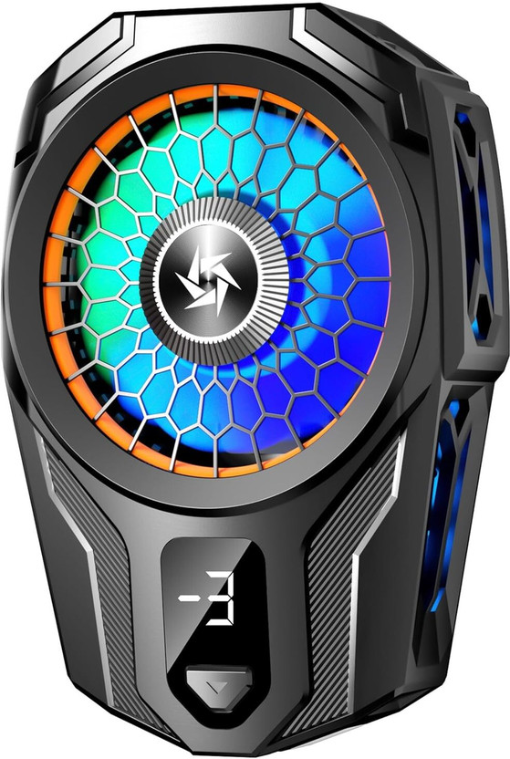 itup SL-16 Semi-Conductor Cooling, 2 Speed Gear, LED Temperature Display,Cooling Fan Ergonomic Cooling Pad with Adjustable Height(Black)