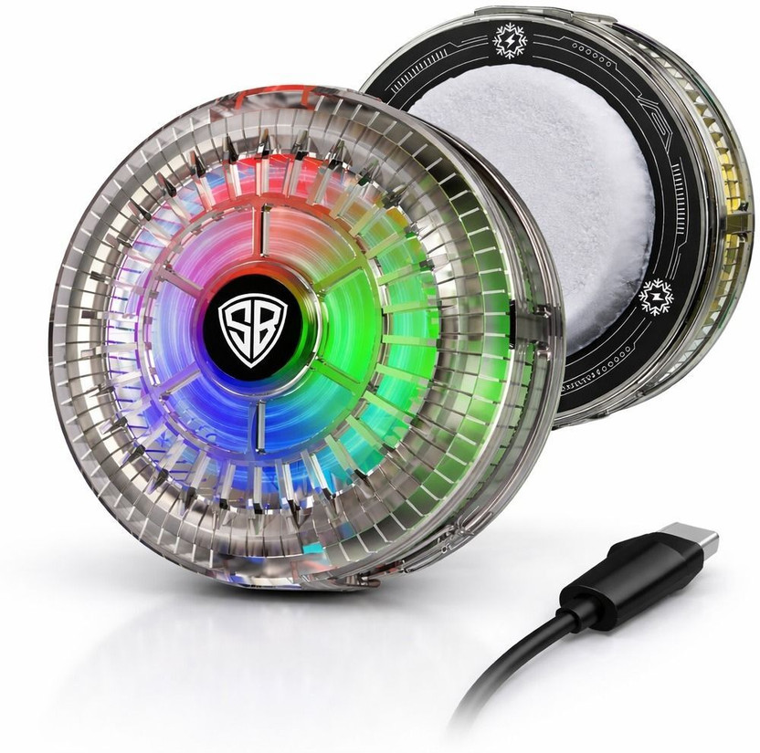 SpinBot IceDot Mag Air 15W Magnetic Mobile Gaming Cooler Ultra Lite-Ultra Slim|RGB Light  Gaming Accessory Kit(Black, For Android, iOS)