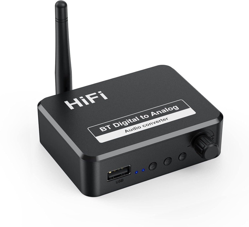 Tobo Tobo DAC Bluetooth 5.1 Receiver Digital Optical Fiber Analog Audio Converter TD-843WA Media Streaming Device(Black) - Flipkart Deal