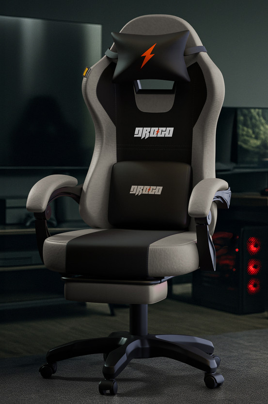 Drogo High Back Ergonomic Gaming Chair with Adjustable Neck, Armrest PU Leather Gaming Chair(Multicolor)