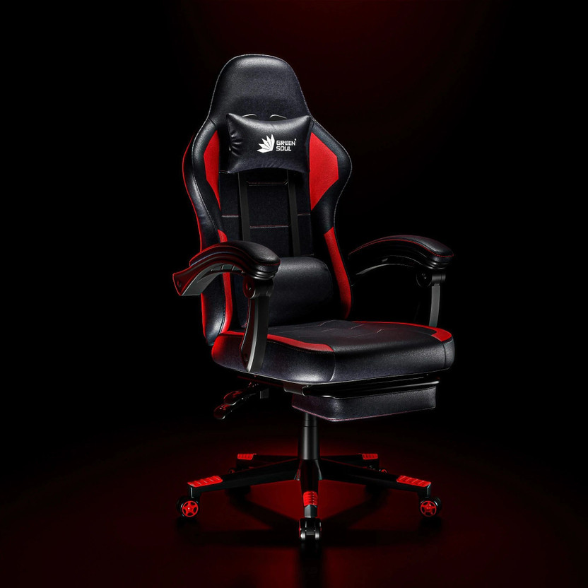 GREEN SOUL Blade Ergonomic Gaming Chair|Multi-Functional Computer Chair|Ergo Sync Armrest Gaming Chair(Black, Red)