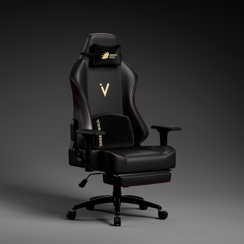 GREEN SOUL Vision Pro |WFH|Memory Foam|4D Armrest Gaming Chair Gaming Chair(Black)