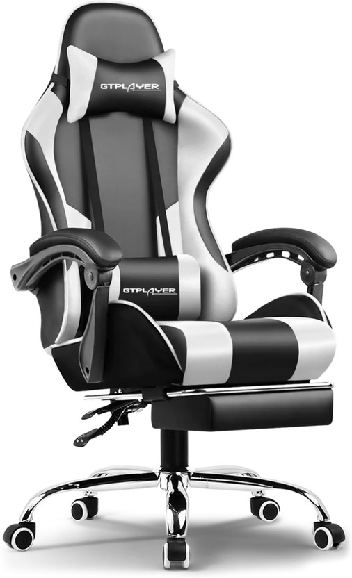 GTPLAYER 1USA Multi-Functional Ergonomic Multi-Functional Ergonomic Gaming Chair Gaming Chair(White)