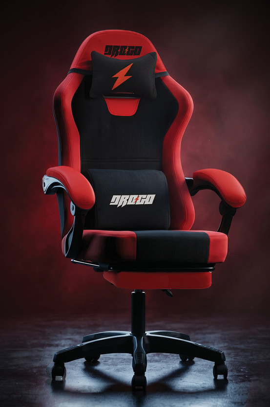 Drogo High Back Ergonomic Gaming Chair with Adjustable Neck, Armrest PU Leather Gaming Chair(Red)