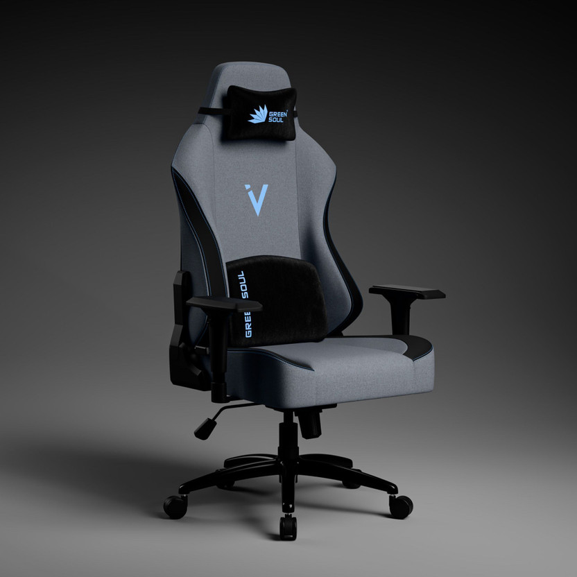 GREEN SOUL Vision Multi-Functional Ergonomic Chair|Gaming & WFH|Memory Foam|4D Armrest Gaming Chair(Grey, Black)