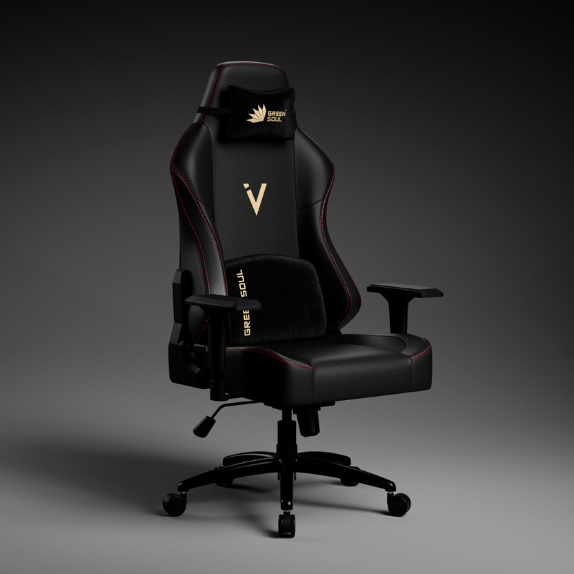 GREEN SOUL Vision Multi-Functional Ergonomic Chair|Gaming & WFH|Memory Foam|4D Armrest Gaming Chair(Black)