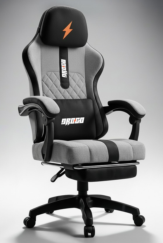 Drogo Drogo Gaming Chair, Home & Office Chair with Footrest, Adjustable & Recline Ergonomic Gaming Chair(Grey) - Flipkart Deal