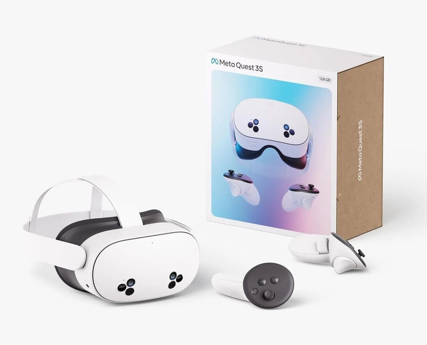 META Quest 3S 128GB VR Console for Unmatched VR Gaming High-Resolution Display Lightweight, Comfortable Design 128 GB with All-in-One Virtual Reality Experience(White, (Limited Offer) | Real VR Next-Gen Thrill)