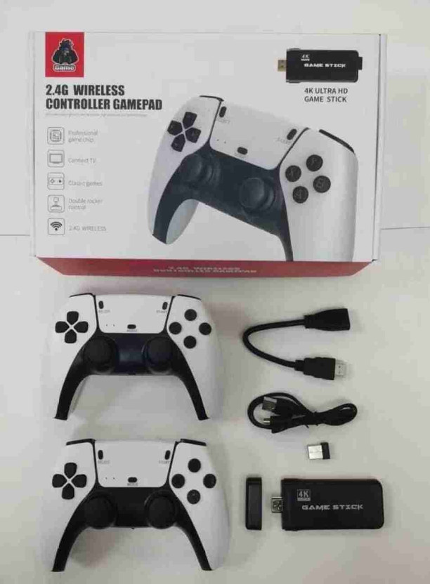 EXtreme U9 ULTRA 4K Game Stick Legendary Edition featuring 2 Wireless Controller 64 GB with Yes(White)