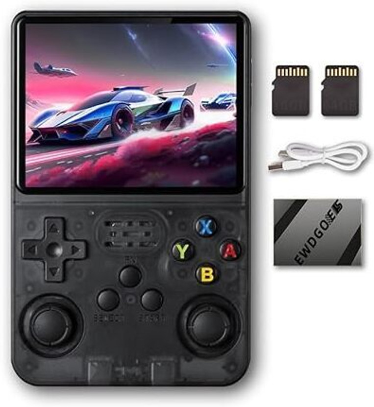 EXtreme R36S Retro15K+ Classic Video Games Portable Handheld Pocket Console,3.5" Screen 64 GB with Yes(Black)