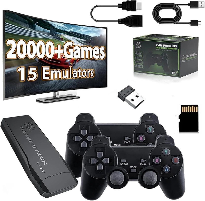 Advik 2.4g Wireless Gamepad Controller Wi-fi Gamepad 64 GB with Wi-fi Gamepad(Black)