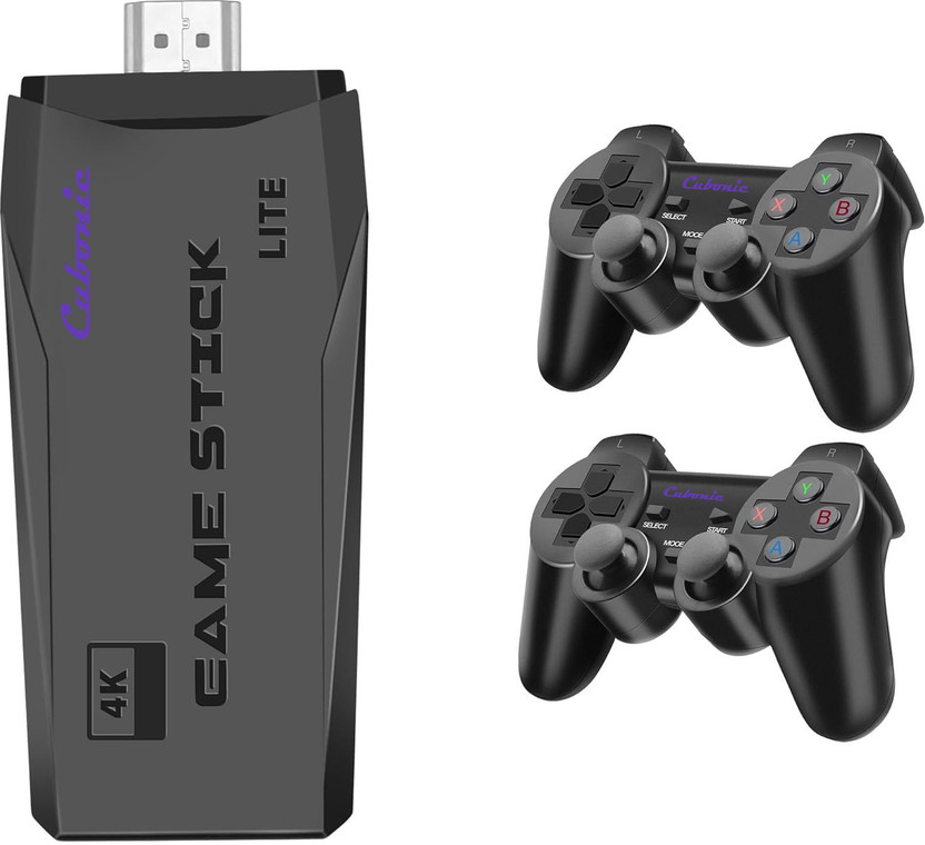 Cubonic M8 Retro Game Stick Console 11 Emulators Gamepad 64 GB with Plug & Play 64 GB with Revisit Childhood, Retro Game Box (Best Gift & Fun) for All Ages Game Console(Black, 25000+ Games, Super Contra, Mario, 90 Tank, & Many More Remote Game for Kids)