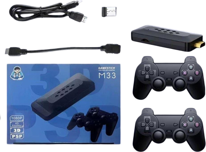 COUNTACH COUNTACH 30k + Games 2.4G 4K 3D M33 Wireless Game Stick TV Output Support 45 emulators 30k+Games GB with Action, Adventure, Fighting, Racing(Multicolor) - Flipkart Deal