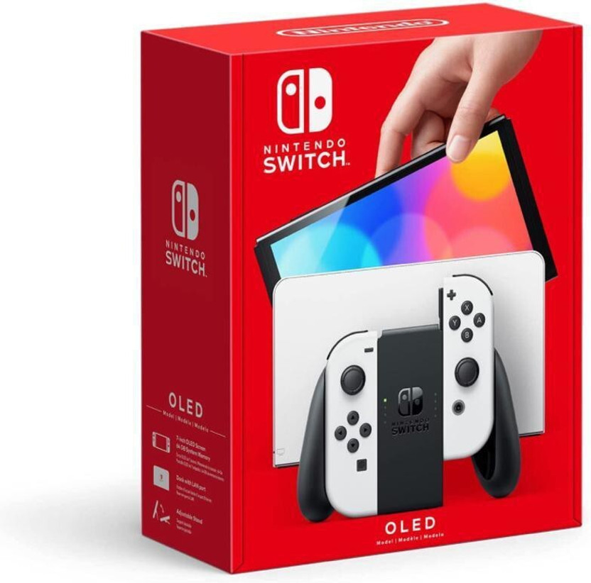 NINTENDO Switch OLED Console with White Joy Con 64 GB(Black)